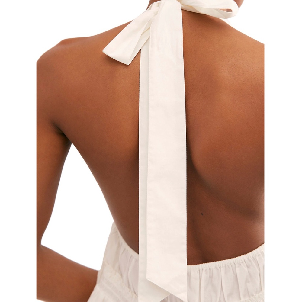 Free People White boho Halter Tunic - Picture 4 of 8